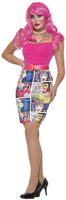 Forum Novelties lápiz falda de cómics de Pop Art Adulto Costume-