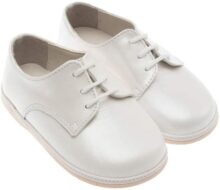 Zapatos de bautizo para Niño, 100% piel, Luca Gobbi Modelo LG104 Perla/Beige/Blanco/Charol (Perla, 15 cm.)