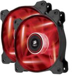 Corsair AF120 LED Ventilador para Gabinete, color Rojo, 2 Piezas