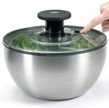 OXO 1071497 - salad spinners (Button, Stainless steel, Stainless steel, 266.7, 266.7, 203.2)