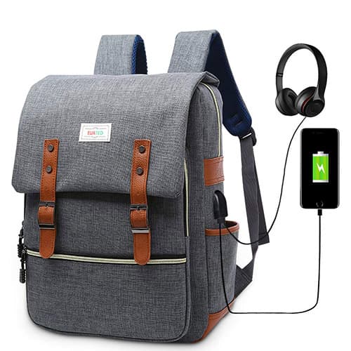 EUATEO Laptop Backpack Business Laptop, Laptop Travel Bag Ligera y Durable Laptop Backpack Hombres y Mujeres Casual Backpack, Universidad y Niños, Multicolor 15.6"(Gray) (Gray)