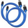 AmazonBasics - Cable de carga para mando de PlayStation 4 - Pack de 2