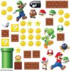 RoomMates RMK2351SCS Nintendo Súper Mario construye una escena, etiquetas para la pared, 45 unidades