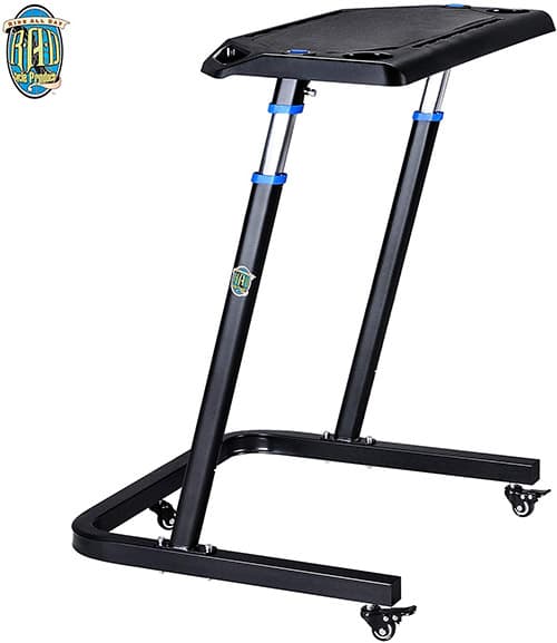 RAD Cycle products Portable Fitness Desk- Adjustable Height Workstation for Bikes or Standing-Work and Cycle Indoors on Laptop or Tablet
