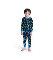 Hatley Conjunto de Pijama de Manga Larga de algodón orgánico Estampado Juego de Pijama para Niños
