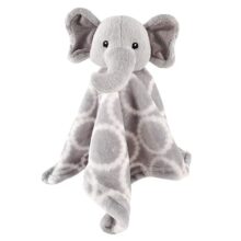 Hudson Baby Velboa Security Blanket, Gray Elephant