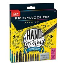 Prismacolor 1738850 Premier marcadores de ilustración, punta de cincel, negro, 1 unidad, Negro, Advanced Hand Lettering Set