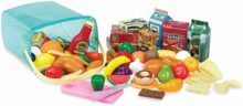 Play Circle Pantry in a Bucket Toy Food for Kids (79 Pieces)