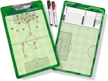 GoSports Soccer Dry Erase Coaches Board with 2 Dry Erase Pens