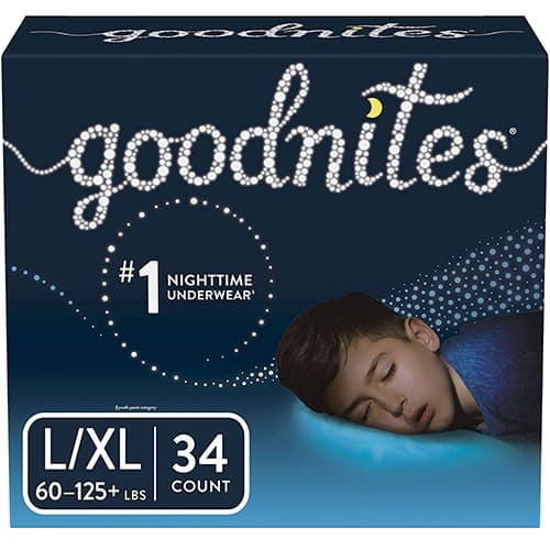 Goodnites Bedtime Pants for Boys, Size Large/Extra Large, 34 Count