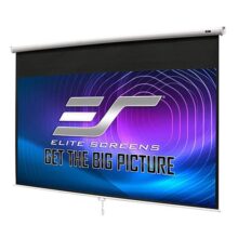 Elite Screens Manual B Series, 100-inch Diagonal 16:9, Pull Down Projection Manual Projector Screen with Auto Lock, M100H