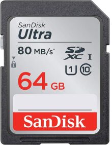 SanDisk SDSDUNC-064G-GN6IN Tarjeta de Memoria de 64GB, SDXC Ultra C10 80MB/s